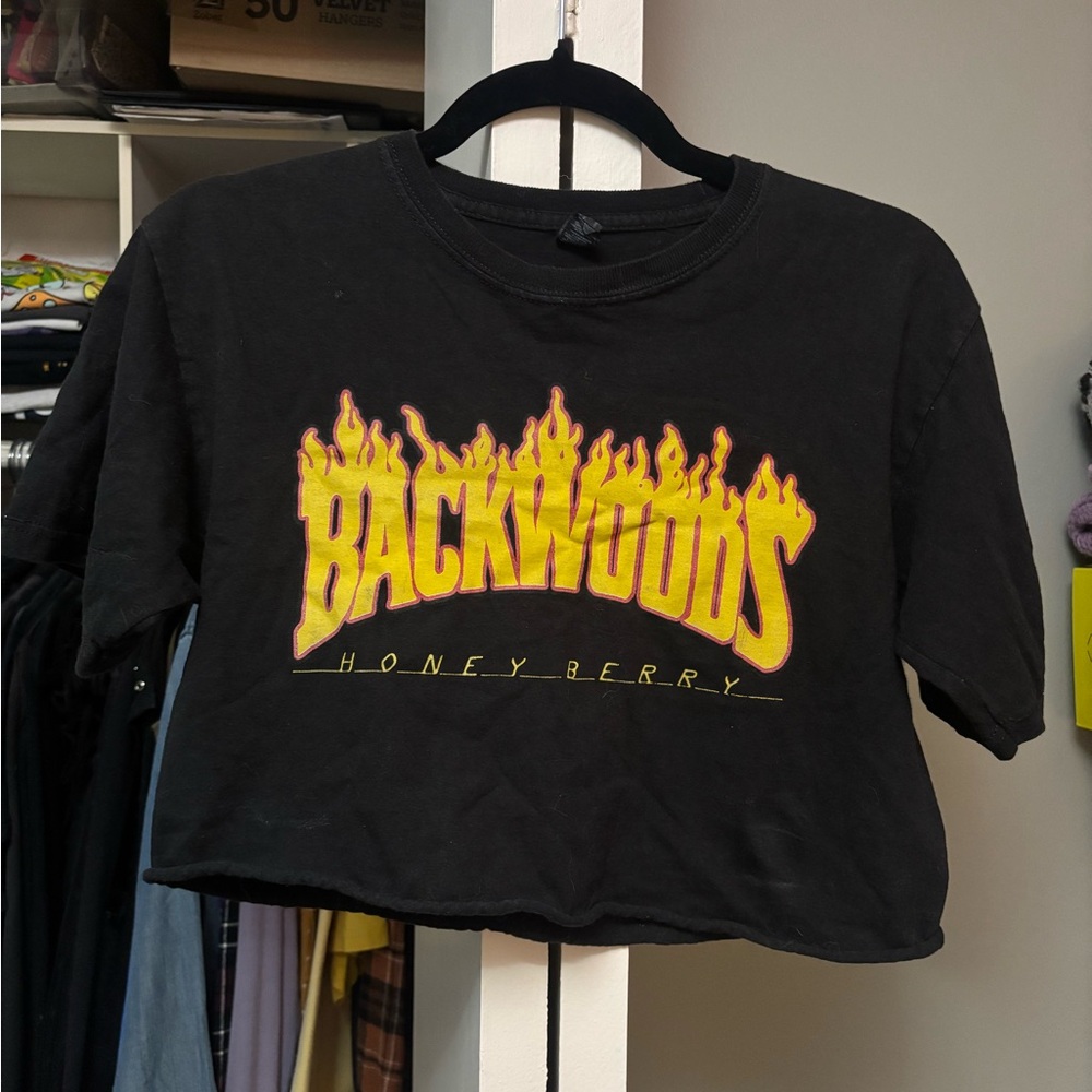 Black Backwoods Crop Top